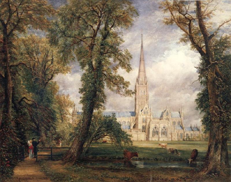 John Constable Salisbury cathedral from the bishop's garden China oil painting art